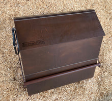 Load image into Gallery viewer, The BoxenBox® — a practical storage box for horse accessories, made of wood — dark brown