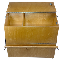 Load image into Gallery viewer, The BoxenBox® — a practical storage box for horse accessories, made of wood — dark brown