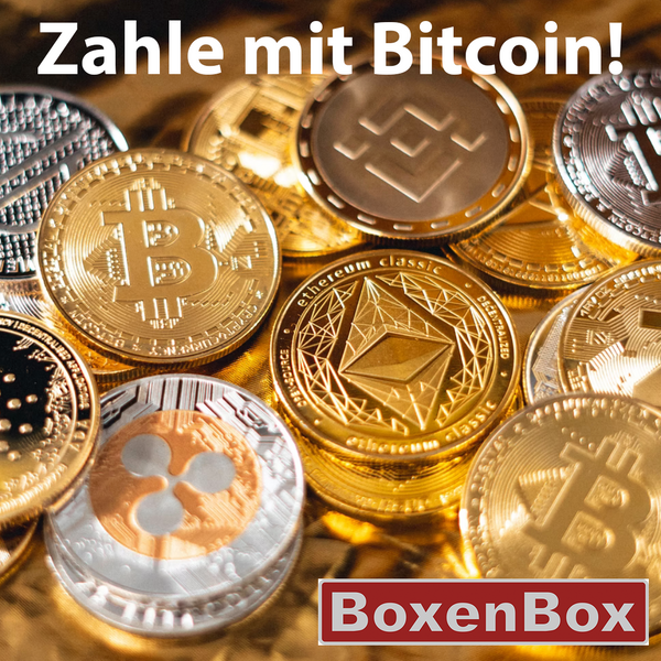 Ab sofort akzeptieren wir Bitcoins und viele andere Cryptowährungen als Zahlungsmethode!