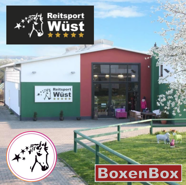 Ab sofort könnt Ihr die BoxenBox® auch bei Reitsport Wüst in Großostheim kaufen!